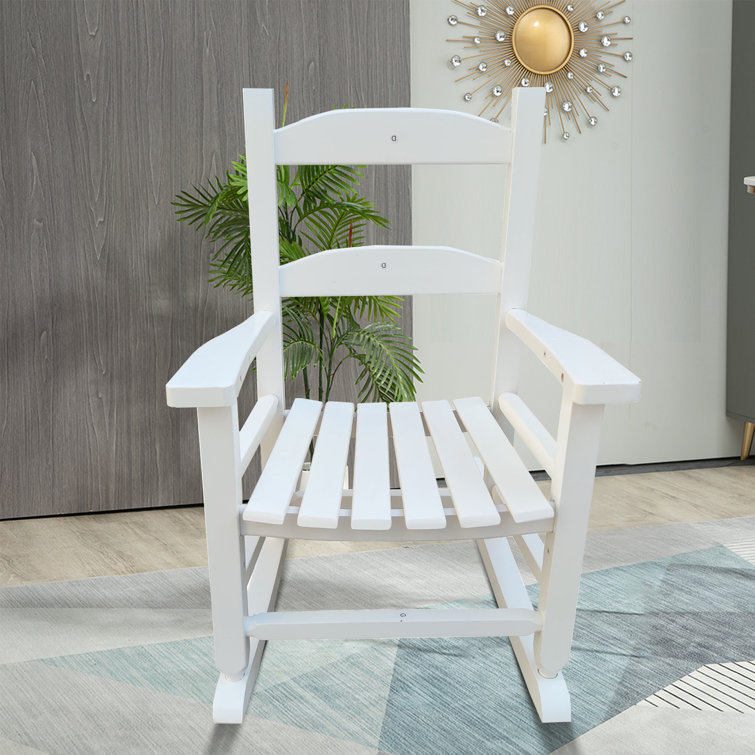 White and discount wood rocking chair